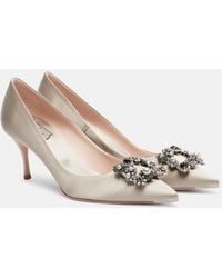 Roger Vivier - Efflorescence 65 Embellished Satin Pumps - Lyst