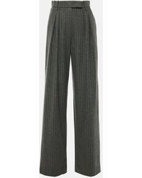 Alex Perry - Pinstriped High-Rise Tapered Pants - Lyst