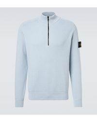 Stone Island - Compass Cotton Half-Zip Sweater - Lyst