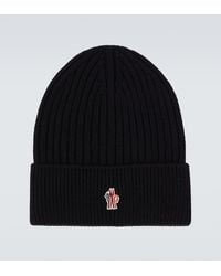 Moncler - Virgin Wool Logo Beanie - Lyst