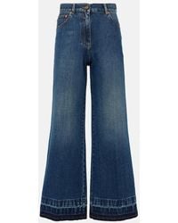 Valentino - High-Rise Flared Jeans - Lyst