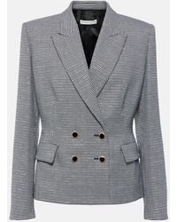 Alessandra Rich - Houndstooth Wool-Blend Jacket - Lyst