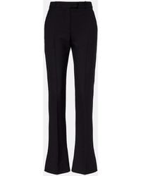McQueen - Wool And Silk-Blend Straight Pants - Lyst