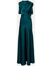 Erdem - Robe Aus Satin - Lyst