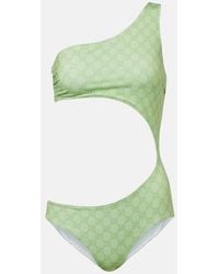 Gucci - Gg Printed Cutout Swimsuit - Lyst
