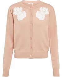 See By Chloé Floral-embroidered Cardigan - Pink