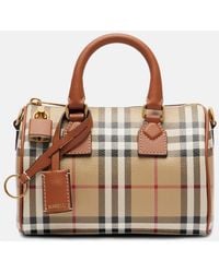 Burberry - Check Mini Tote Bag - Lyst