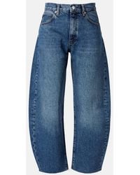 FRAME - Bubble Crop Barrel-Leg Jeans - Lyst