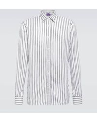 Ralph Lauren Purple Label - Camicia in cotone a righe - Lyst