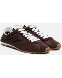 Miu Miu - Plume Suede-Trimmed Sneakers - Lyst