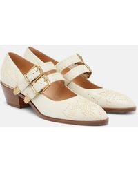 Chloé - Susan Studded Leather Mary Jane Pumps - Lyst
