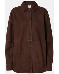 TOTEME - Suede Overshirt - Lyst