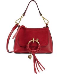 See By Chloé Schultertasche Joan Mini aus Leder - Rot