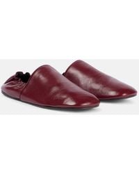 KHAITE - Banks Leather Slip-On Shoes - Lyst