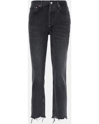 Agolde - Riley High-Rise Cropped Straight Jeans - Lyst