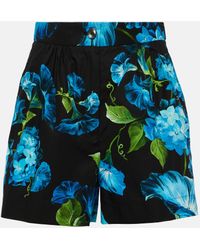 Dolce & Gabbana - Short en coton a fleurs - Lyst