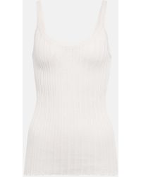Petar Petrov - Taro Ribbed-Knit Silk Tank Top - Lyst