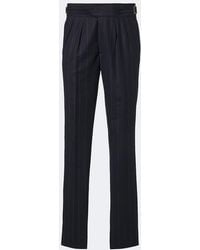 Rubinacci - Striped Virgin Wool Straight Pants - Lyst