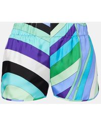 Emilio Pucci - Shorts Iride Aus Seide - Lyst