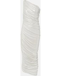 Norma Kamali - Diana One-shoulder Ruched Lame Gown - Lyst