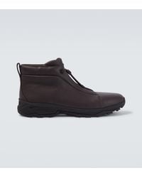 ZEGNA - Triple Stitch Vetta Leather Sneakers - Lyst
