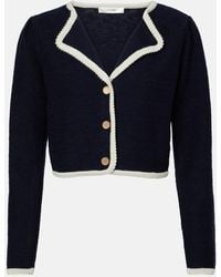 FRAME - Corded Cardi Knitted Wool And Cotton Top - Lyst