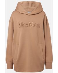 Max Mara - Sweat-Shirt A Capuche Brode En Coton Melange A Logo - Lyst