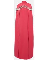 Safiyaa - Caped Crepe Gown - Lyst