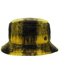 Maison Michel - Jason Checked Mohair-Blend Bucket Hat - Lyst