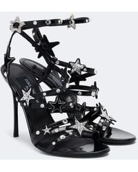 Dolce & Gabbana - Verzierte Sandalen Aus Lackleder - Lyst
