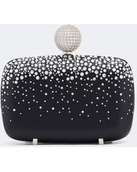 Roger Vivier - Vivier Marlene Embellished Satin Clutch - Lyst