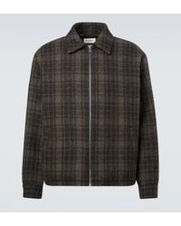 FRAME - Checked Virgin Wool Blouson Jacket - Lyst
