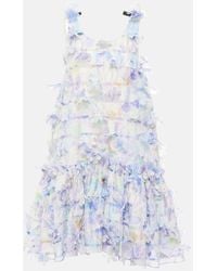 SUSAN FANG - Floral-Applique Minidress - Lyst