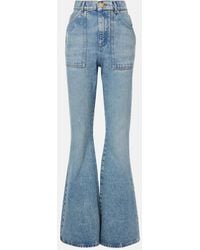 Balmain - High-Waisted Flared Jeans - Lyst