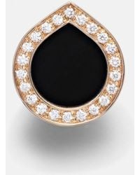 Repossi - Antifer 18Kt Rose Single Earring With Onyx And Diamonds - Lyst