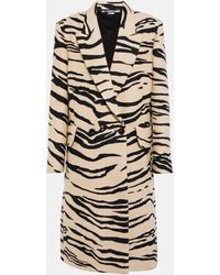 Stella McCartney - Printed Double-breasted Coat - Lyst