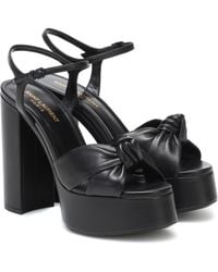 Saint Laurent Bianca 85 Knotted Sandals - Black