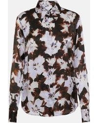 Dries Van Noten - Chowy Floral Silk Satin Shirt - Lyst