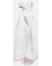 Vivienne Westwood Bridal - Abito lungo Freyja in seta - Bianco