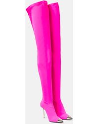 Pink Over-the-knee boots for Women | Lyst