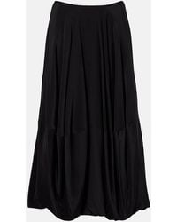 Lemaire - Silk Crepe De Chine Midi Skirt - Lyst