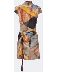 Roberto Cavalli - Ruched Trompe L'Oil Minidress - Lyst
