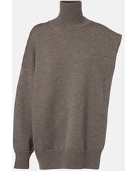 Alaïa - Sided Virgin Wool Sweater - Lyst
