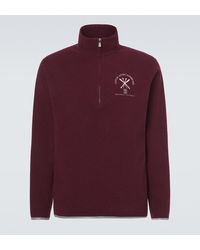 Brunello Cucinelli - Cashmere And Cotton-Blend Half-Zip Sweatshirt - Lyst