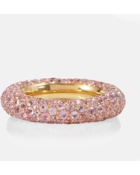 Octavia Elizabeth - Ring Blossom Bubble aus 18kt Gelbgold mit Saphiren - Lyst