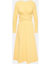 Emilia Wickstead - Elta Crepe Midi Dress - Lyst