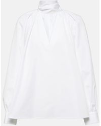 Co. - Scarf-Detail Tton Poplin Blouse - Lyst