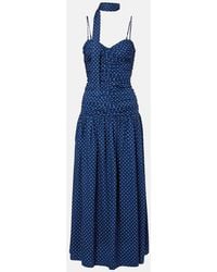 Posse - Edie Polka-Dot Midi Dress - Lyst