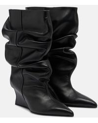 Balmain - Stiefel Aus Leder - Lyst