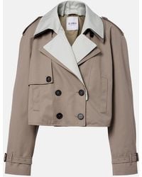 The Attico - Cropped Gabardine Trench Coat - Lyst